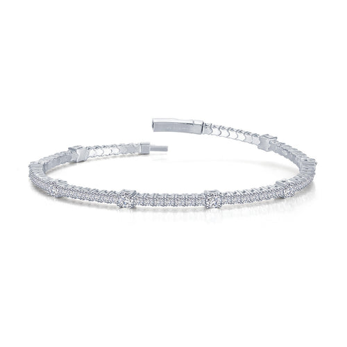 3.58 CTW Station Flexible Tennis Bracelet-B0196CLP