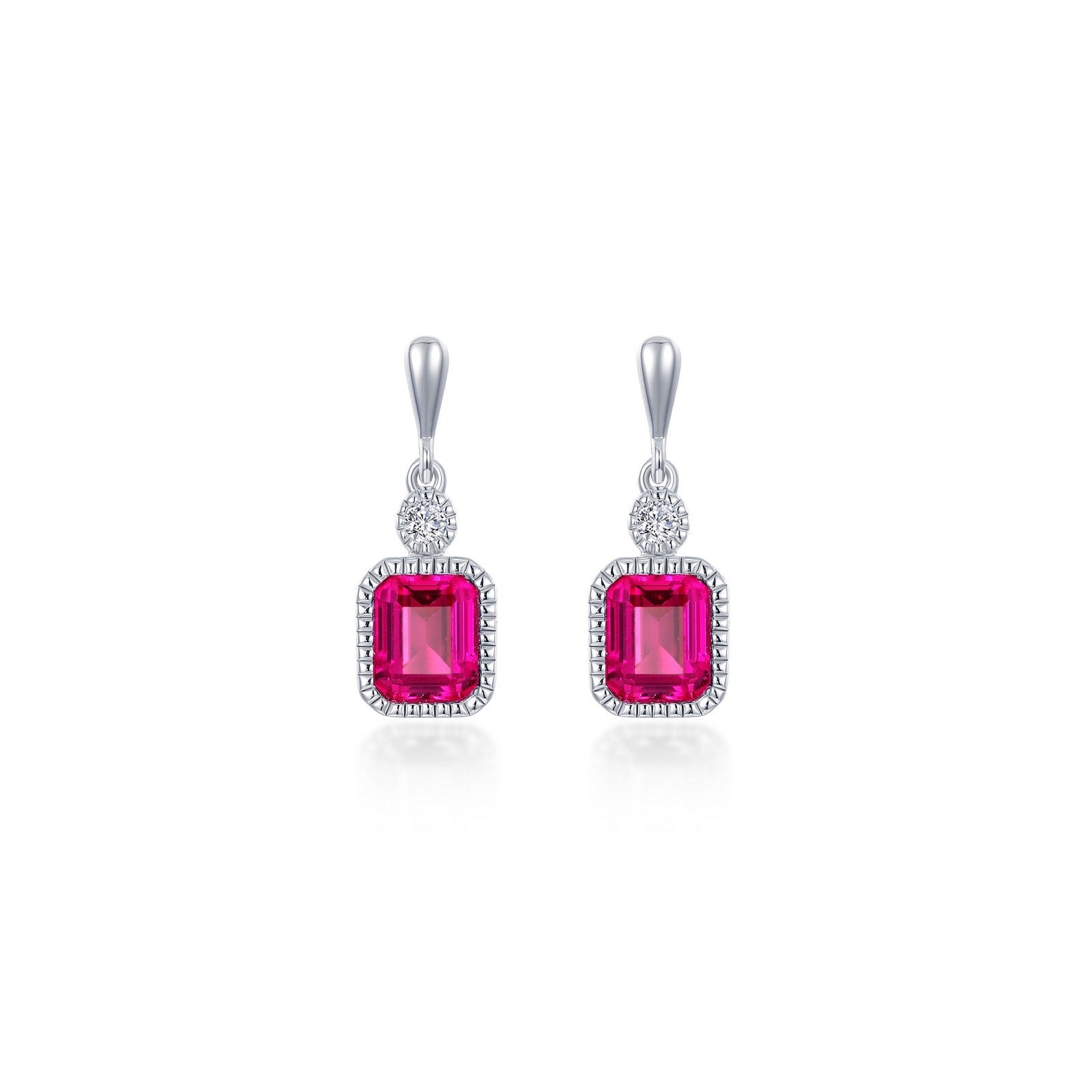 July Birthstone Earrings-BE007RBP