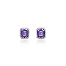 Load image into Gallery viewer, February Birthstone Solitaire Stud Earrings-BE008AMP
