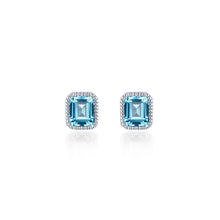 Load image into Gallery viewer, March Birthstone Solitaire Stud Earrings-BE008AQP
