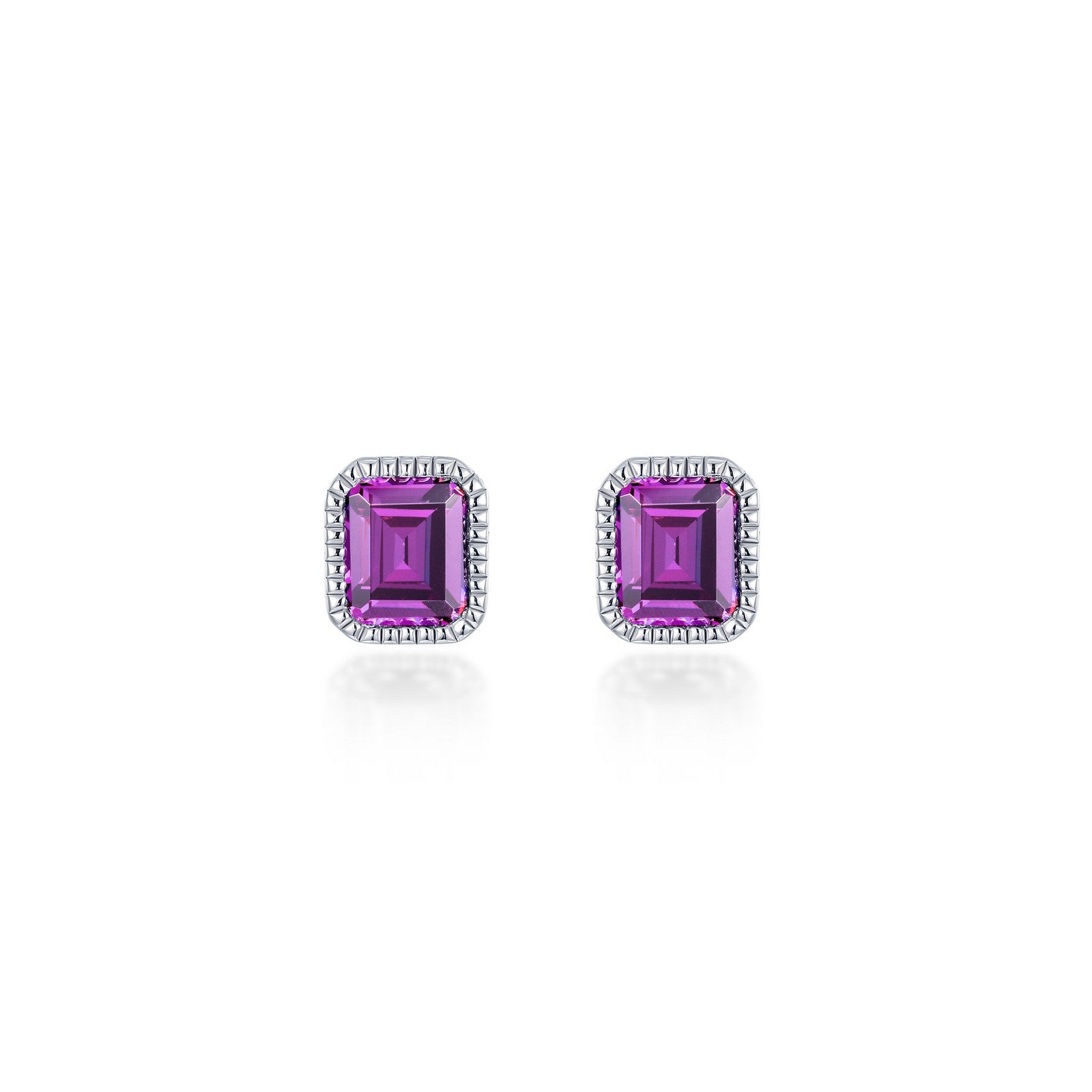 June Birthstone Solitaire Stud Earrings-BE008AXP