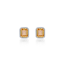 Load image into Gallery viewer, November Birthstone Solitaire Stud Earrings-BE008YTP
