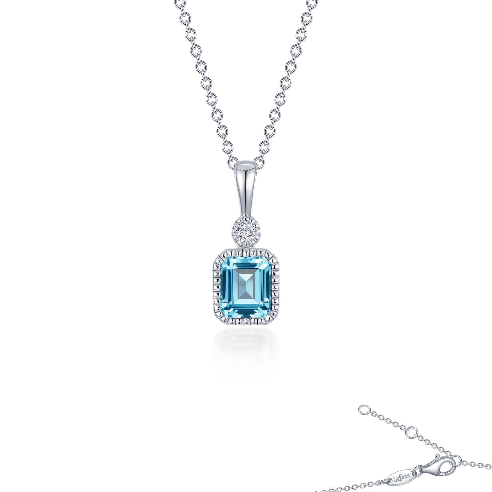 March Birthstone Necklace-BP009AQP