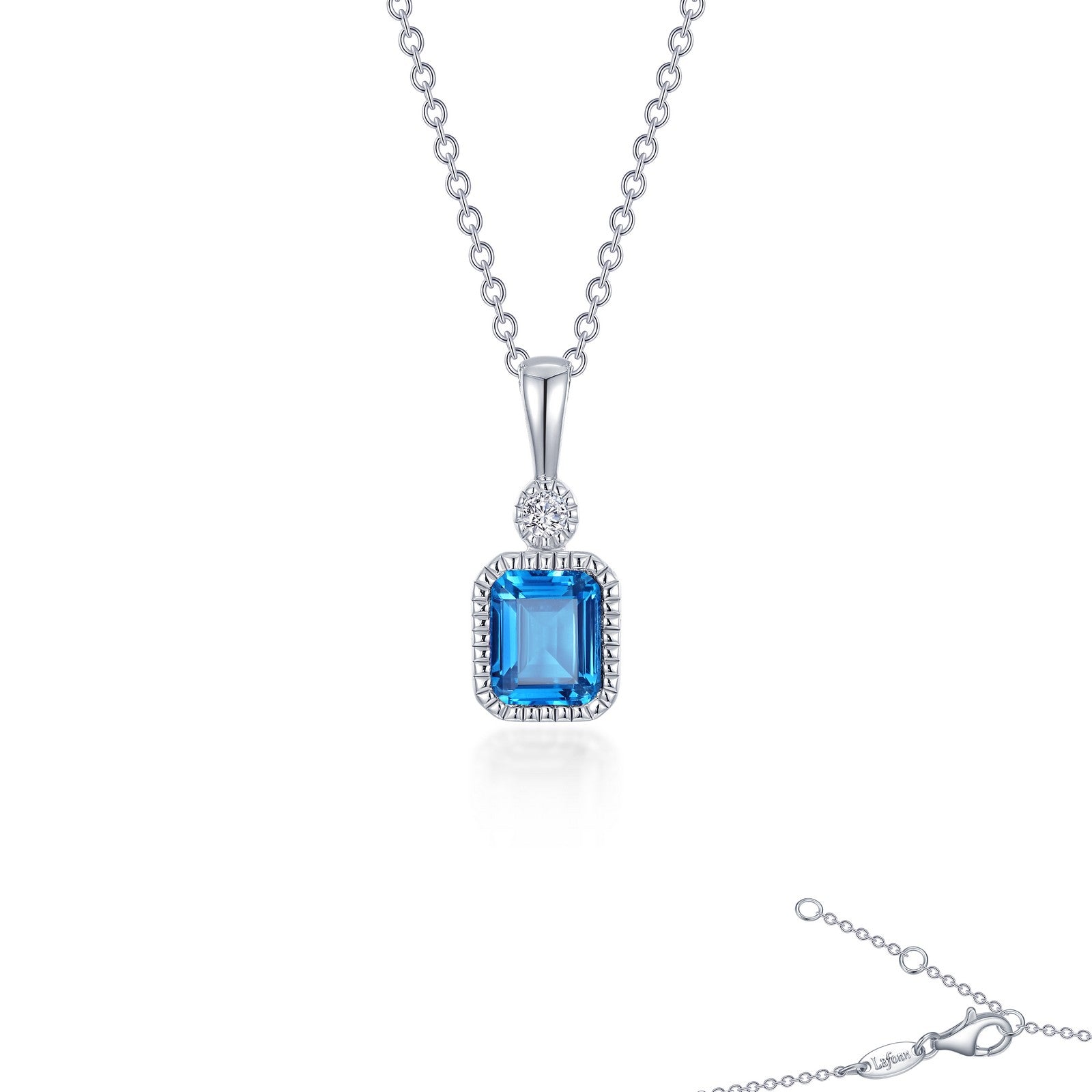 December Birthstone Necklace-BP009BTP