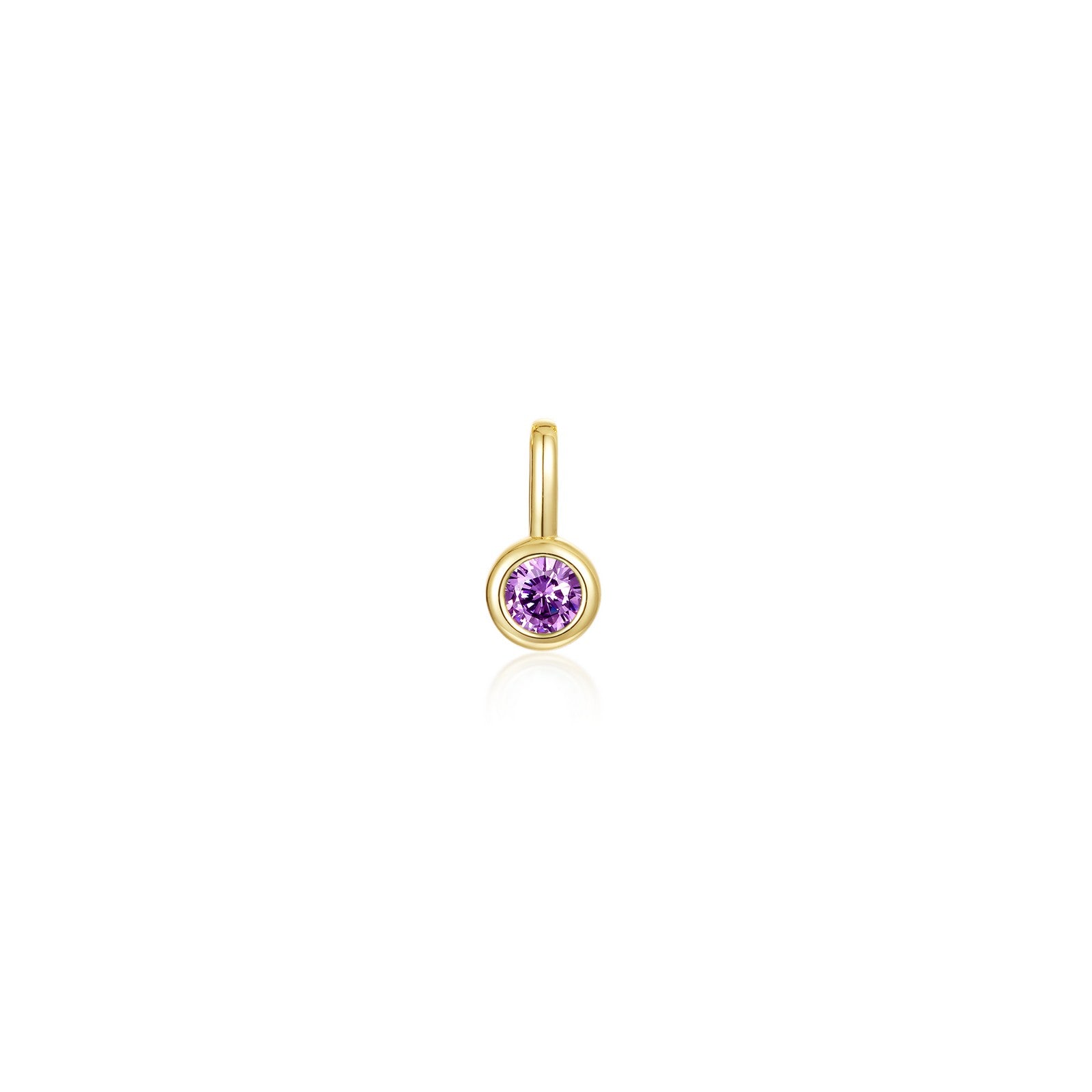 June Bezel Birthstone Charm Pendant-BP010AXG