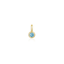 Load image into Gallery viewer, December Bezel Birthstone Charm Pendant-BP010BTG
