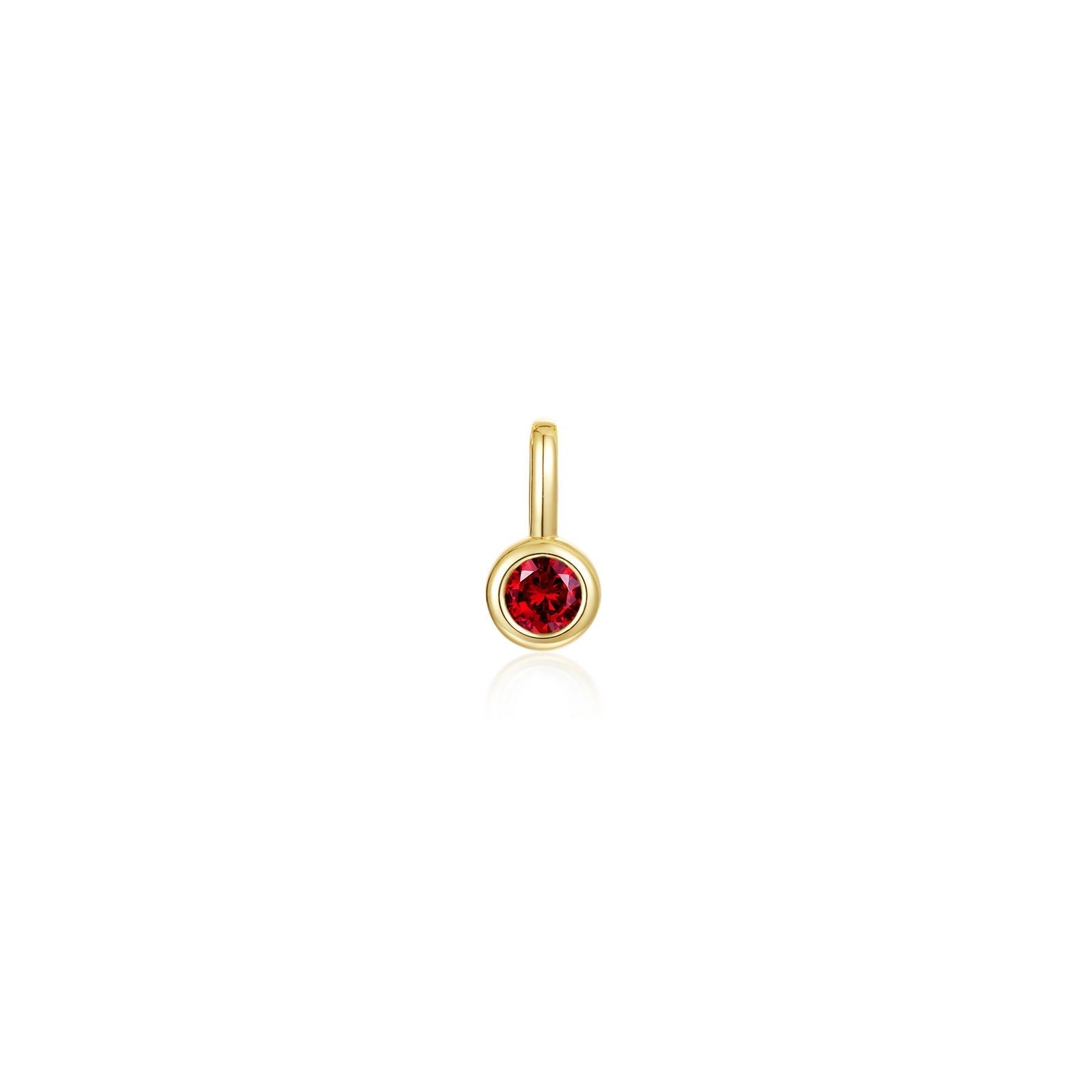 January Bezel Birthstone Charm Pendant-BP010GNG