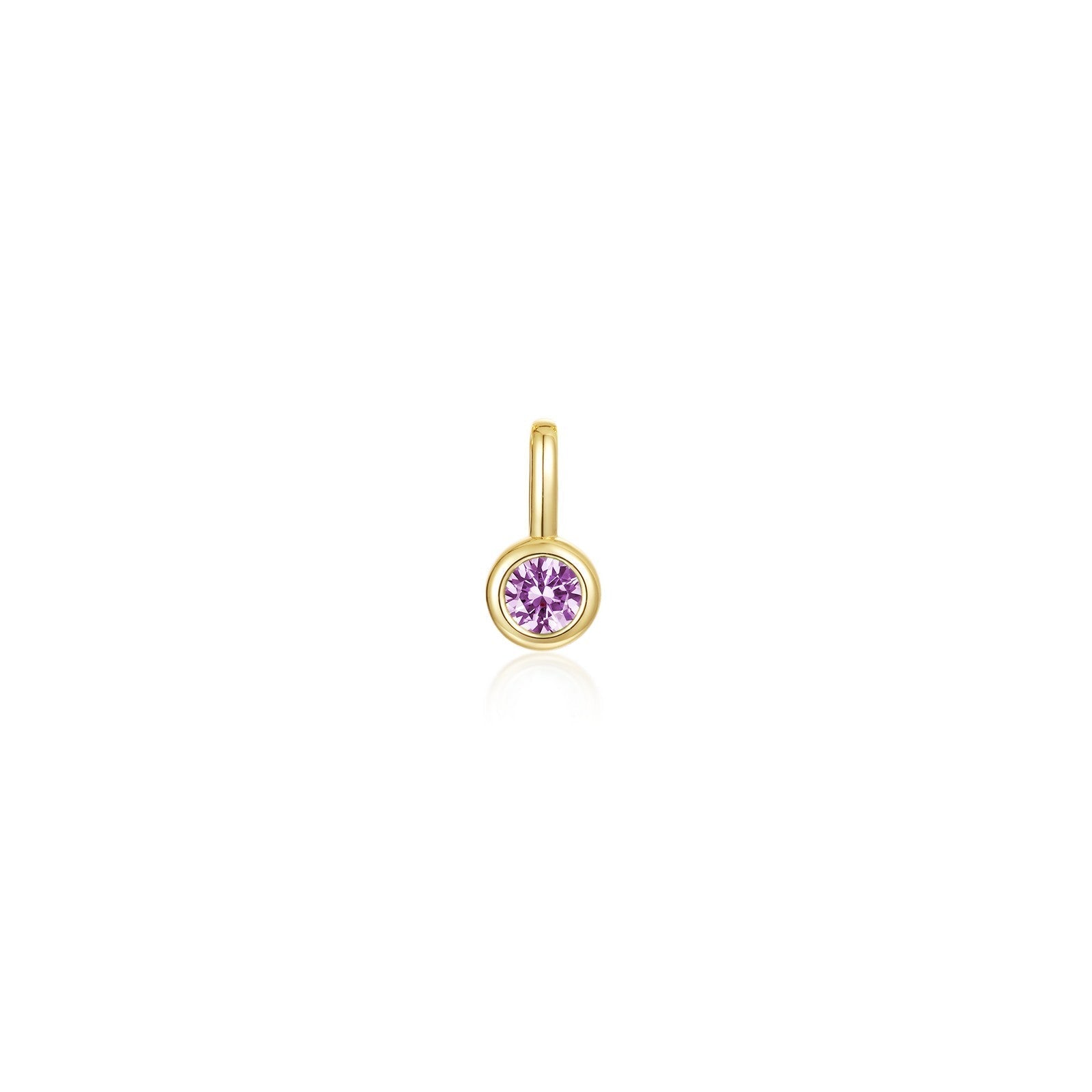 October Bezel Birthstone Charm Pendant-BP010TMG