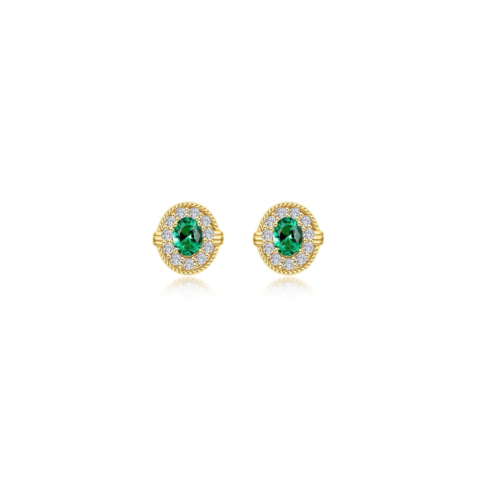 0.52 CTW Halo Stud Earrings-E0592CEG