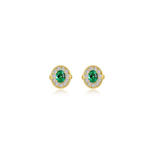 0.52 CTW Halo Stud Earrings-E0592CEG