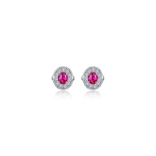 Load image into Gallery viewer, 0.52 CTW Halo Stud Earrings-E0592CRP
