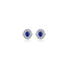 Load image into Gallery viewer, 0.52 CTW Halo Stud Earrings-E0592CSP
