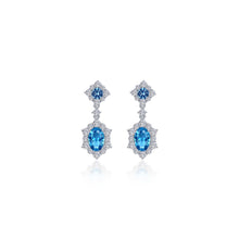 Load image into Gallery viewer, 2.7 CTW Oval Halo STUDS Earrings-E0593BTP
