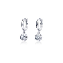 Load image into Gallery viewer, 0.92 CTW Bezel-set Huggie Earrings-E0594CLP
