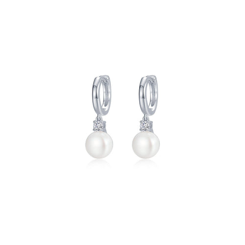 Cultured Freshwater Pearl Earrings-E0608PLP