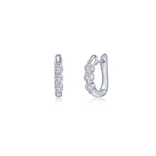 Load image into Gallery viewer, 1.0 CTW 3-Stone Huggie Hoop Earrings-E0617CLP
