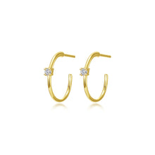 Load image into Gallery viewer, 25mm High Polished Hoop Earrings-E0629CLG
