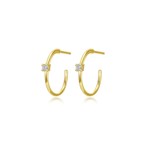 25mm High Polished Hoop Earrings-E0629CLG