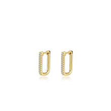 Load image into Gallery viewer, 15mm x 11mm Rectangle Hoop Earrings-E0630CLG
