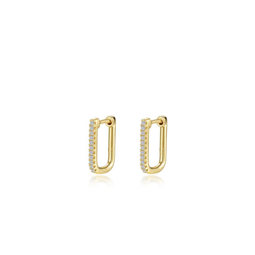 15mm x 11mm Rectangle Hoop Earrings-E0630CLG