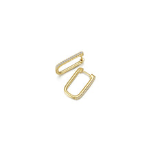 Load image into Gallery viewer, 15mm x 11mm Rectangle Hoop Earrings-E0630CLG
