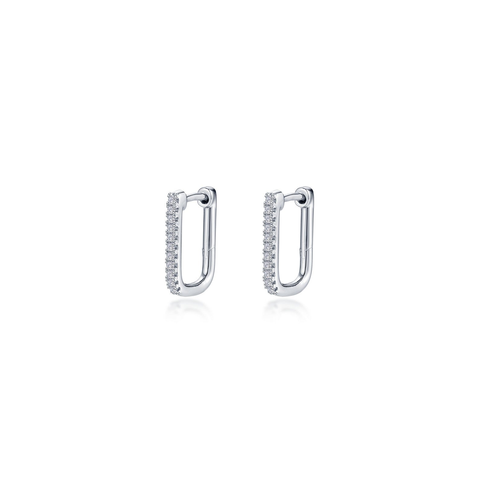 15mm x 11mm Rectangle Hoop Earrings-E0630CLP