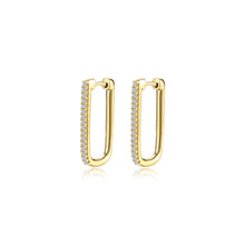 Load image into Gallery viewer, 25mm x 14.3mm Rectangle Hoop Earrings-E0632CLG
