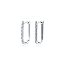 Load image into Gallery viewer, 25mm x 14.3mm Rectangle Hoop Earrings-E0632CLP
