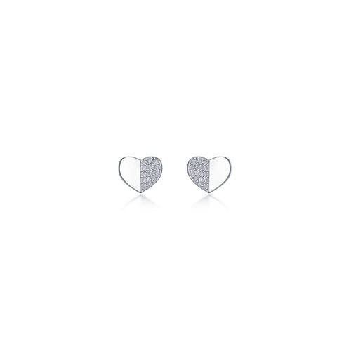 0.26 CTW Heart Stud Earrings-E2023CLP