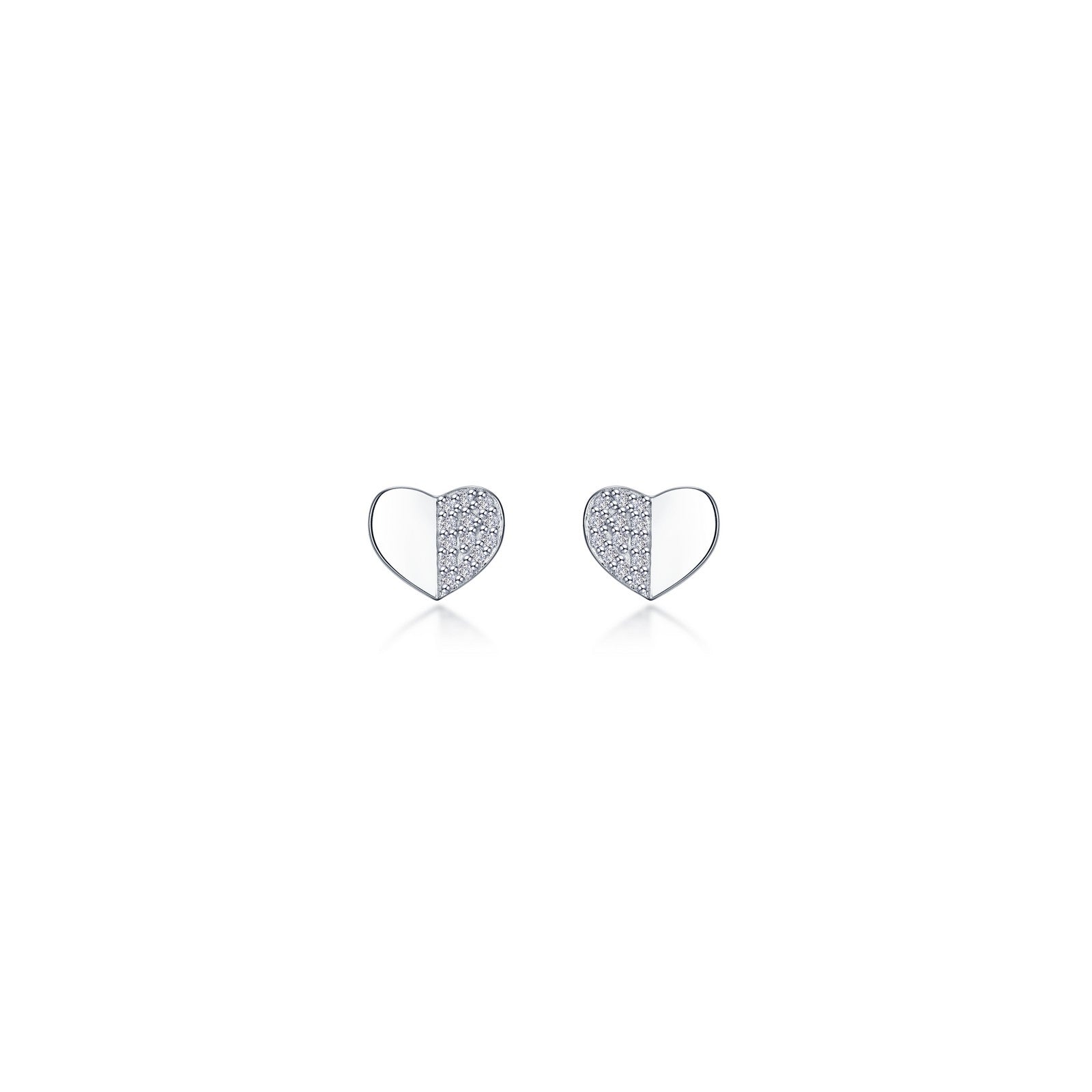 0.26 CTW Heart Stud Earrings-E2023CLP