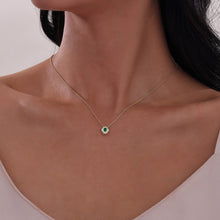 Load image into Gallery viewer, 0.51 CTW Halo Necklace-N0320CEG
