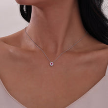 Load image into Gallery viewer, 0.51 CTW Halo Necklace-N0320CRP
