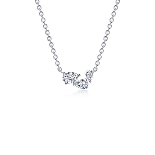 1.61 CTW Three-Stone Necklace-N2025CLP