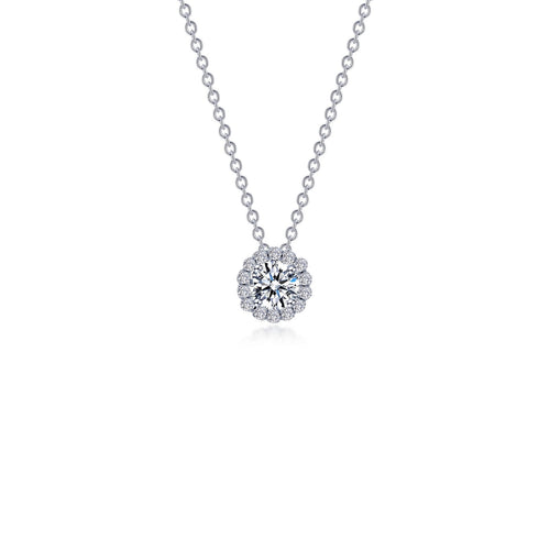 1.05 CTW Round Halo Necklace-N2030CLP