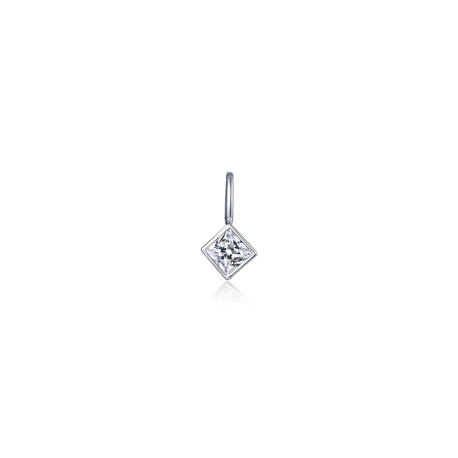 Princess Bezel Charm Pendant-P2027CLP