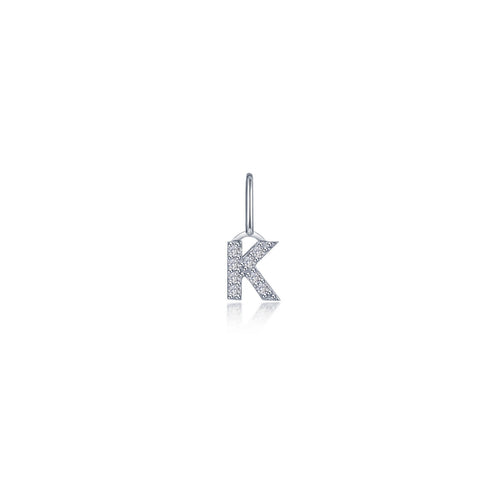 Letter K Charm Pendant-P2040CPK