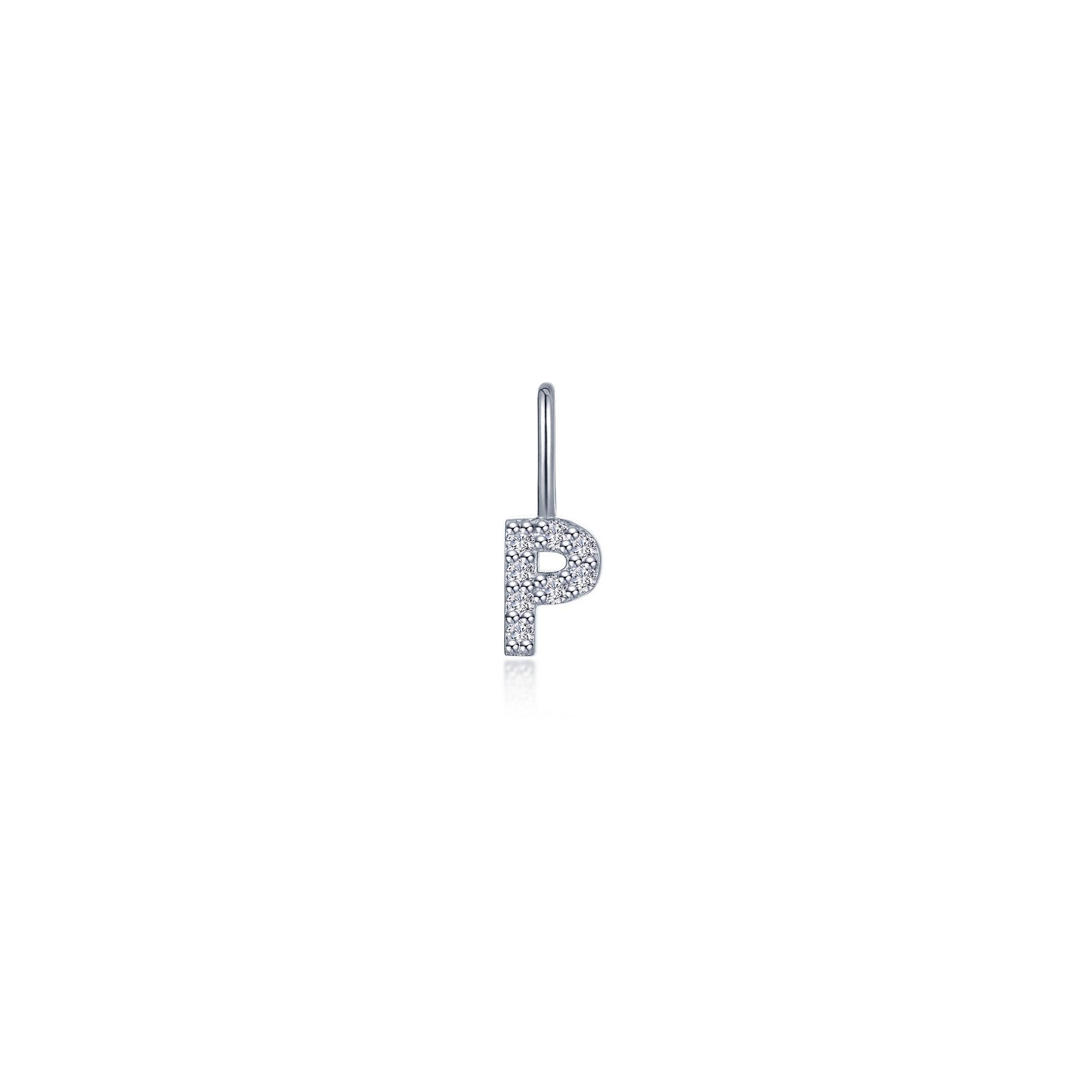 Letter P Charm Pendant-P2040CPP