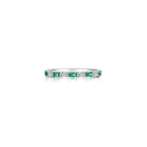 Baguette Half-Eternity Band-R0537CEP