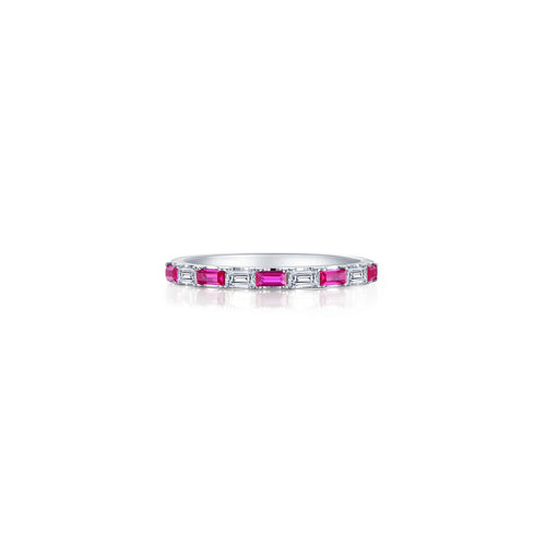 Baguette Half-Eternity Band-R0537CRP