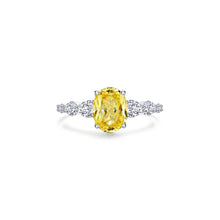 Load image into Gallery viewer, 3.66 CTW Canary Oval Solitaire Ring-R0540CAP
