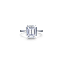 Load image into Gallery viewer, 2.62 CTW Emerald-Cut Bezel-Set Ring-R2038CLP
