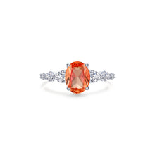 Load image into Gallery viewer, Fancy Peach Fuzz Lab-Grown Sapphire Solitaire Ring-SYR028PP

