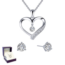 Load image into Gallery viewer, 2025 Valentine&#39;s Day BOGO Heart Pendant and Studs Special-VAL25BOG
