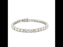 Load and play video in Gallery viewer, 16.0 CTW Statement Alternating Tennis Bracelet-B0172CAP
