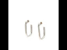 Load and play video in Gallery viewer, 20mm x 12.5mm Rectangle Hoop Earrings-E0631CLP
