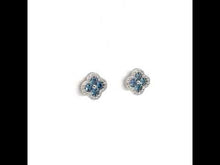Load and play video in Gallery viewer, 0.8 CTW Halo Stud Earrings-E0610BTP
