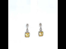 Load and play video in Gallery viewer, 1.82 CTW Canary Drop Earrings-E0615CAP
