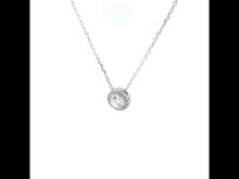 Load and play video in Gallery viewer, 1.05 CTW Round Halo Necklace-N2030CLP
