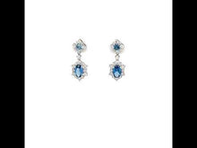 Load and play video in Gallery viewer, 2.7 CTW Oval Halo STUDS Earrings-E0593BTP
