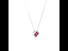 Load and play video in Gallery viewer, 0.65 CTW Flower Necklace-N0335CRP
